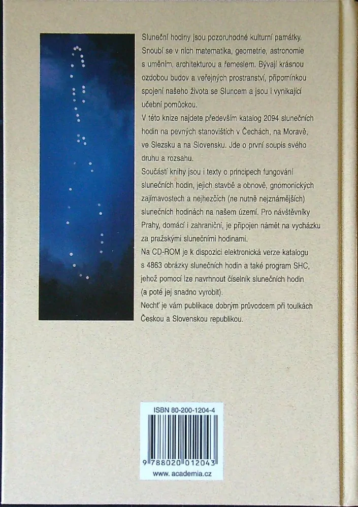 Sluneční hodiny na pevných stanovištích Čechy, Morava, Slezsko a Slovensko