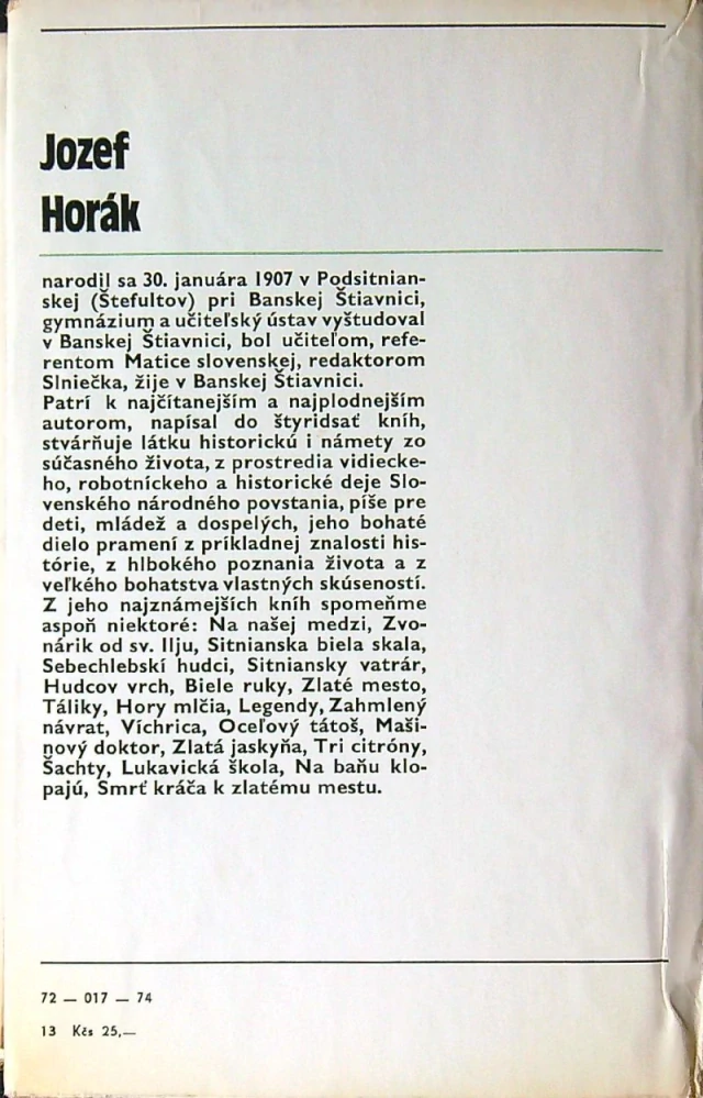 Smrť kráča k zlatému mestu 1974
