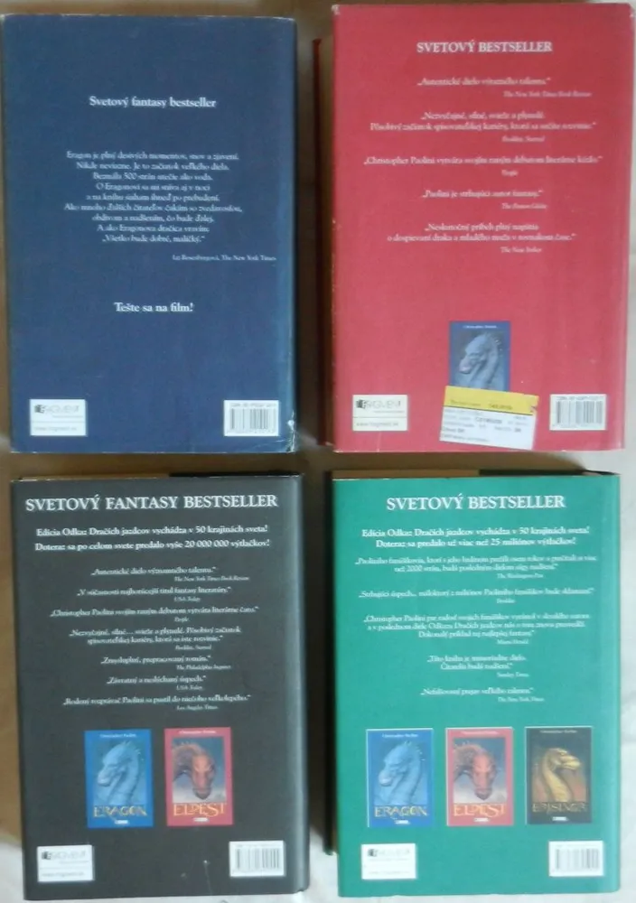 Eragon, Eldest, Brisingr, Inheritance I. - IV.