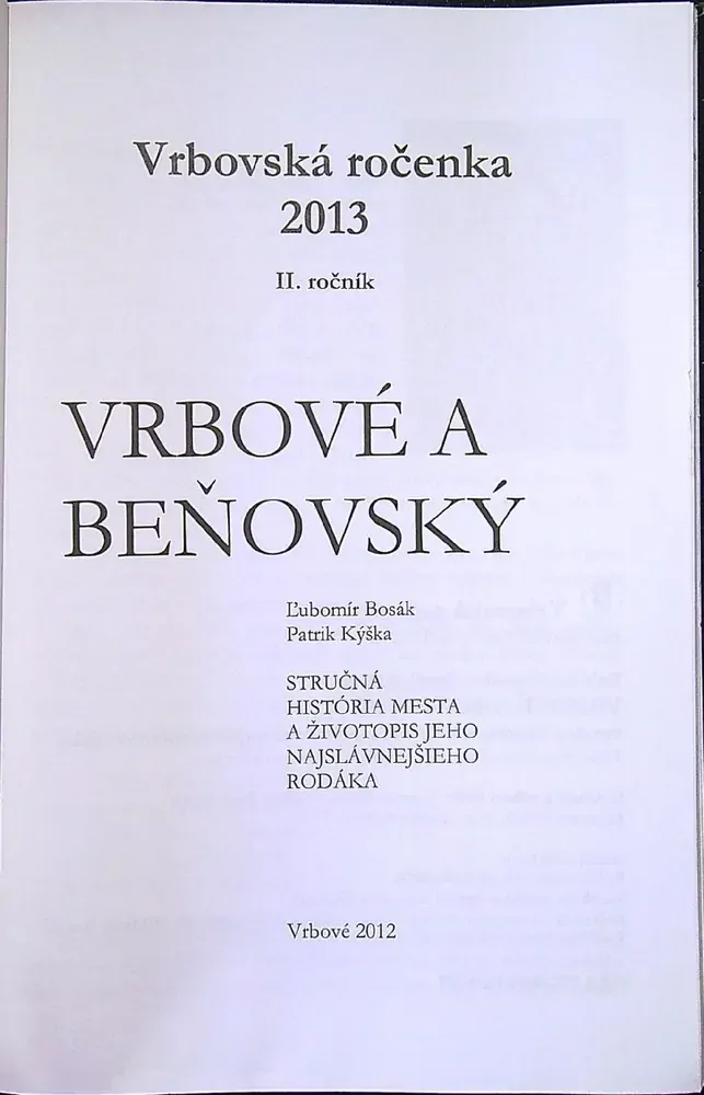 Vrbové a Beňovský