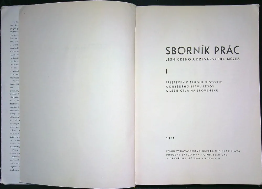 Sborník prác lesníckeho a drevárskeho múzea I.