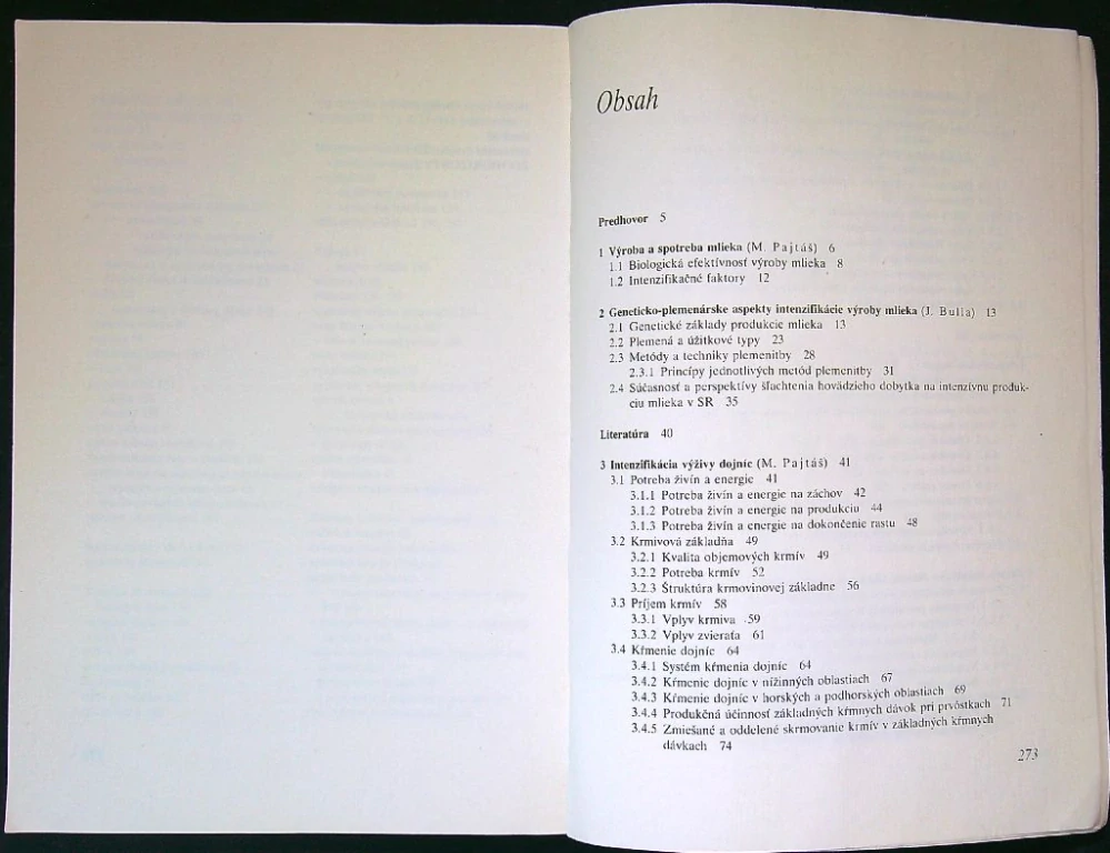 Intenzifikácia výroby mlieka