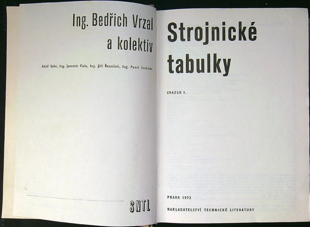 Strojnícke tabuľky I.