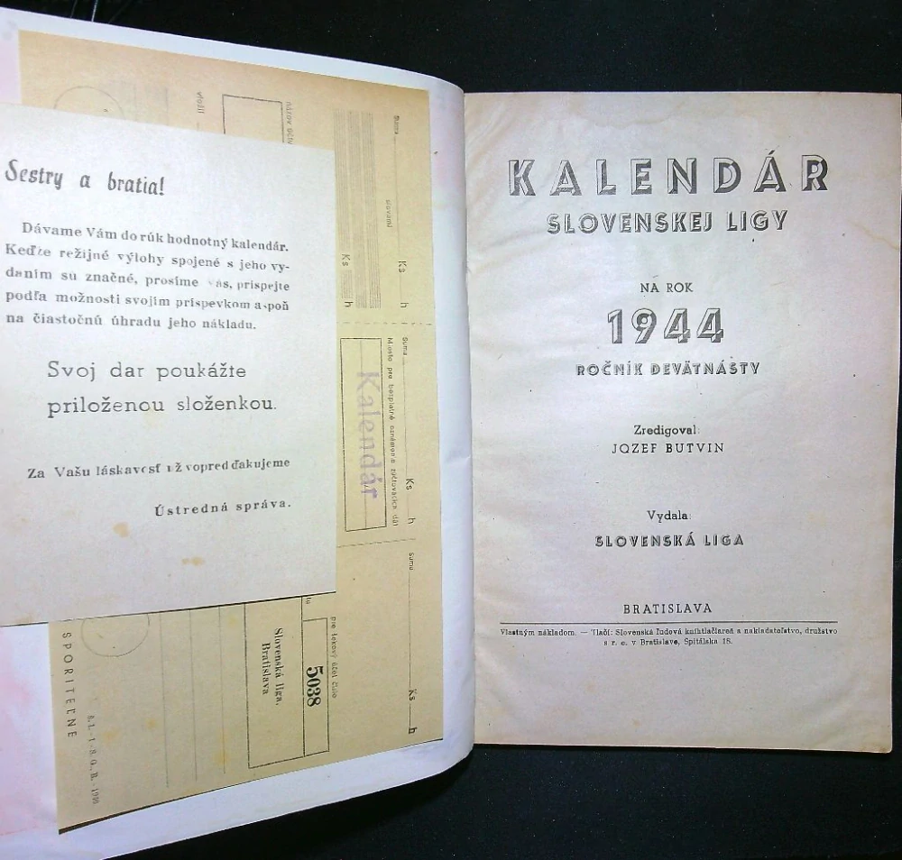Kalendár Slovenskej ligy 1944