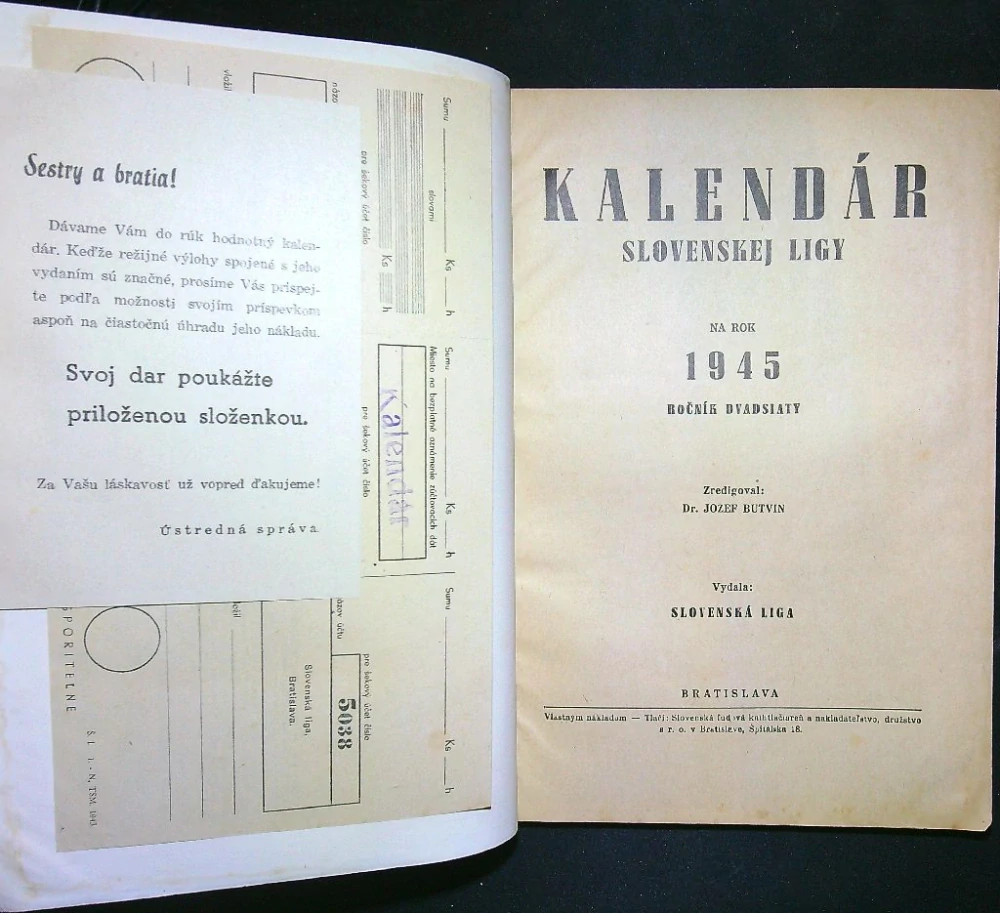 Kalendár Slovenskej ligy 1945