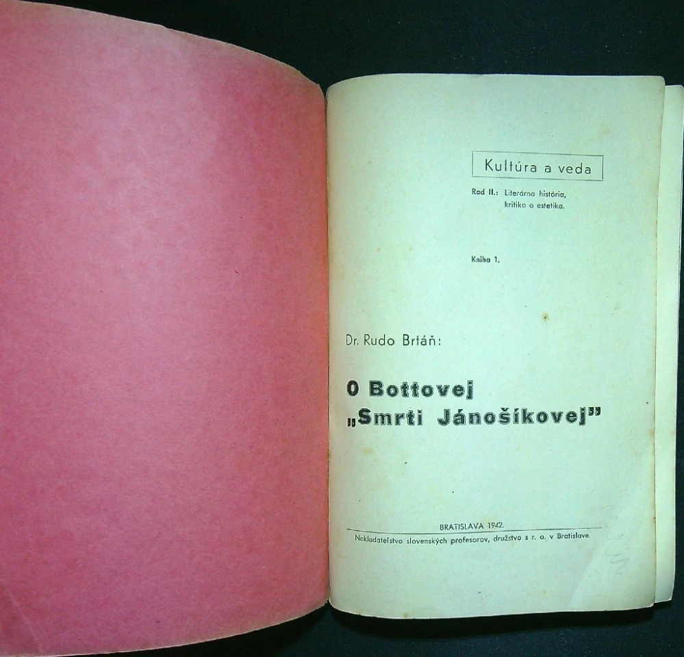 O Bottovej "Smrti Jánošíkovej"