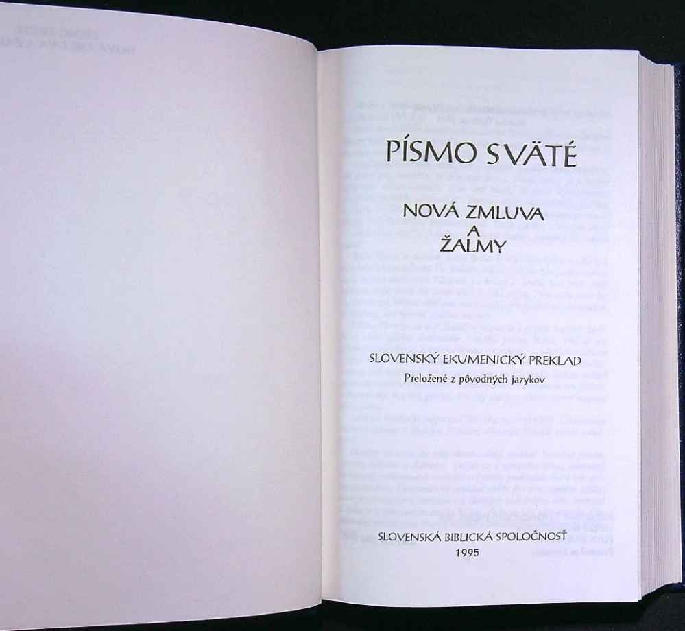 Písmo sväté - Nová zmluva a žalmy