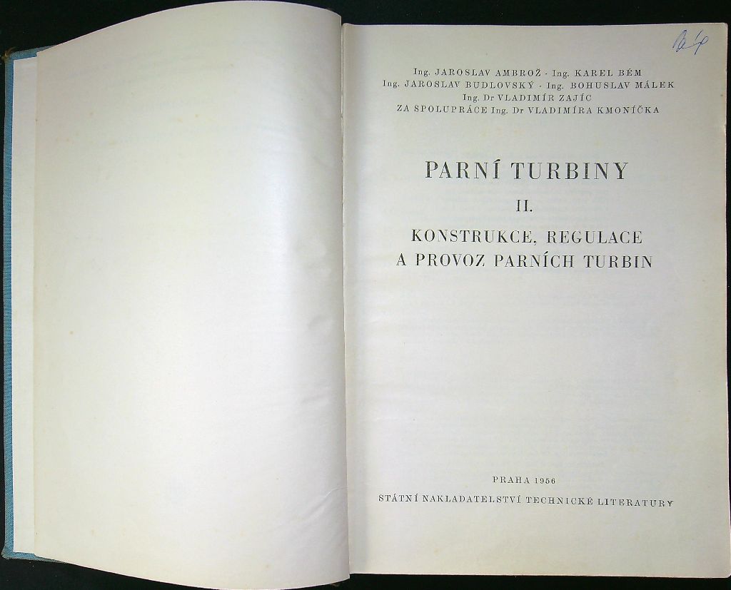 Parní turbíny I., II. 