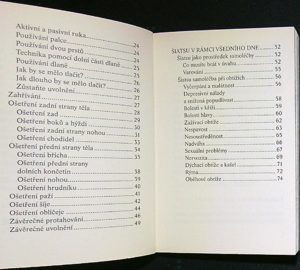 Šiatsu - japonská léčebná masaž