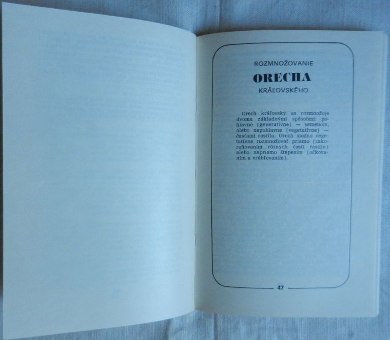 Orech pestovanie a použitie