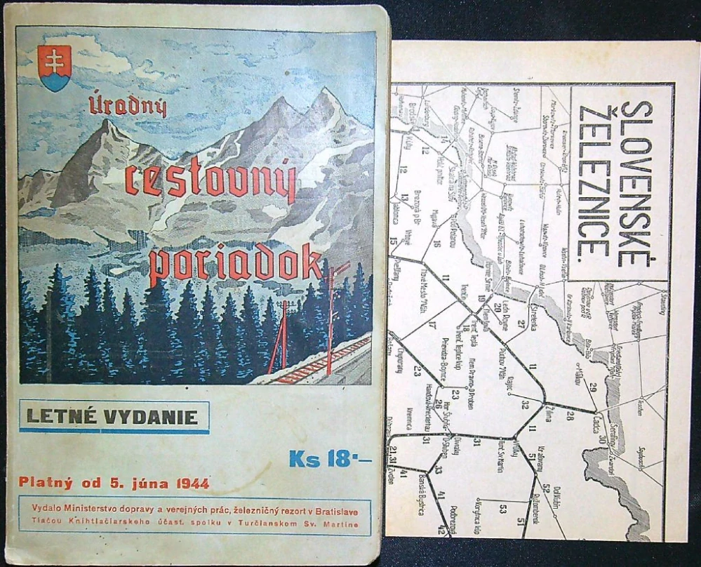 Úradný cestovný poriadok 1944