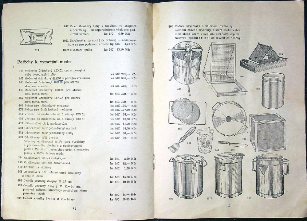 Katalog včelařských potřeb