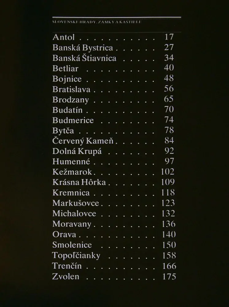 Slovenské hrady, zámky a kaštiele