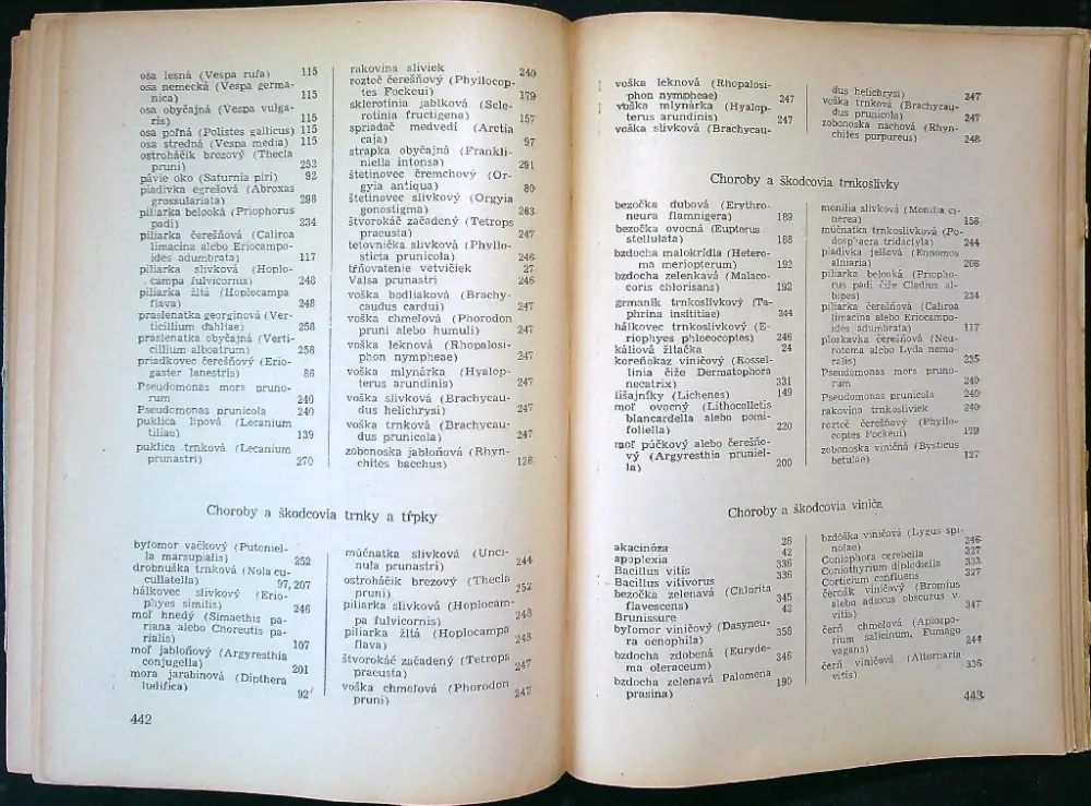 Choroby a škodcovia ovocných plodín