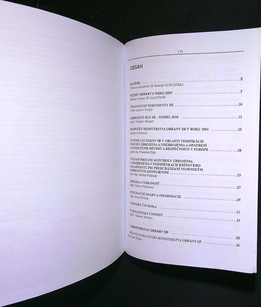 Armáda Slovenskej republiky 2001