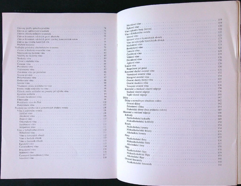 Výroba ovocných vín a nápojov v domácnosti 1989