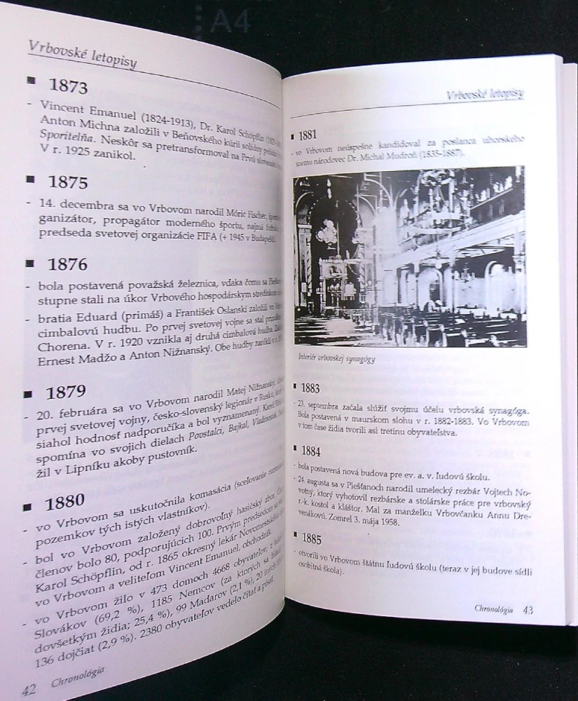 Vrbovské letopisy. Chronológia histórie Vrbového