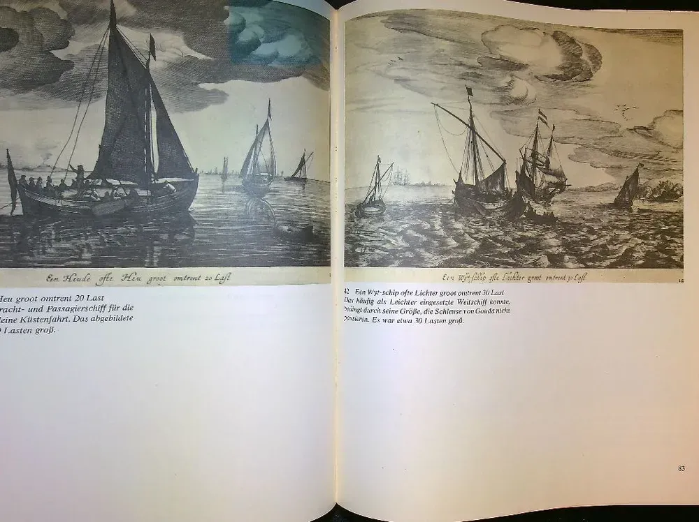 Schiffe auf druck graphischen Blättern