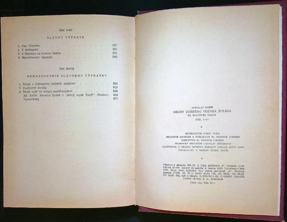 Osudy dobrého vojaka Švejka I. - IV. 1955