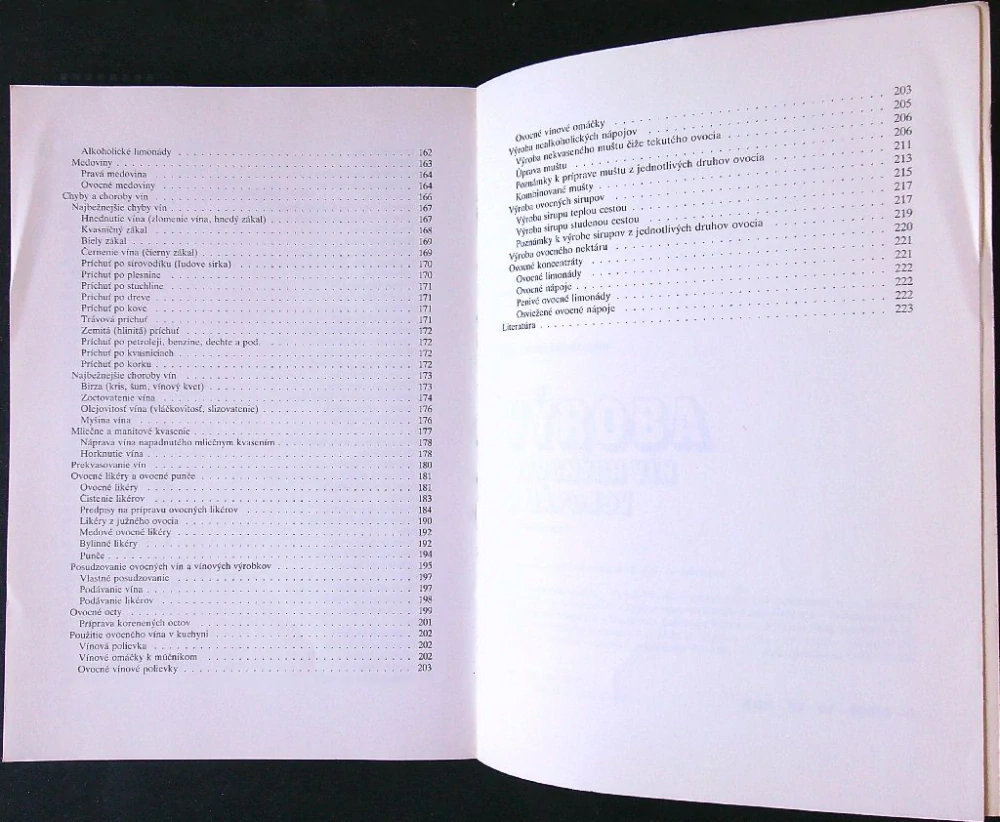 Výroba ovocných vín a nápojov v domácnosti 1989