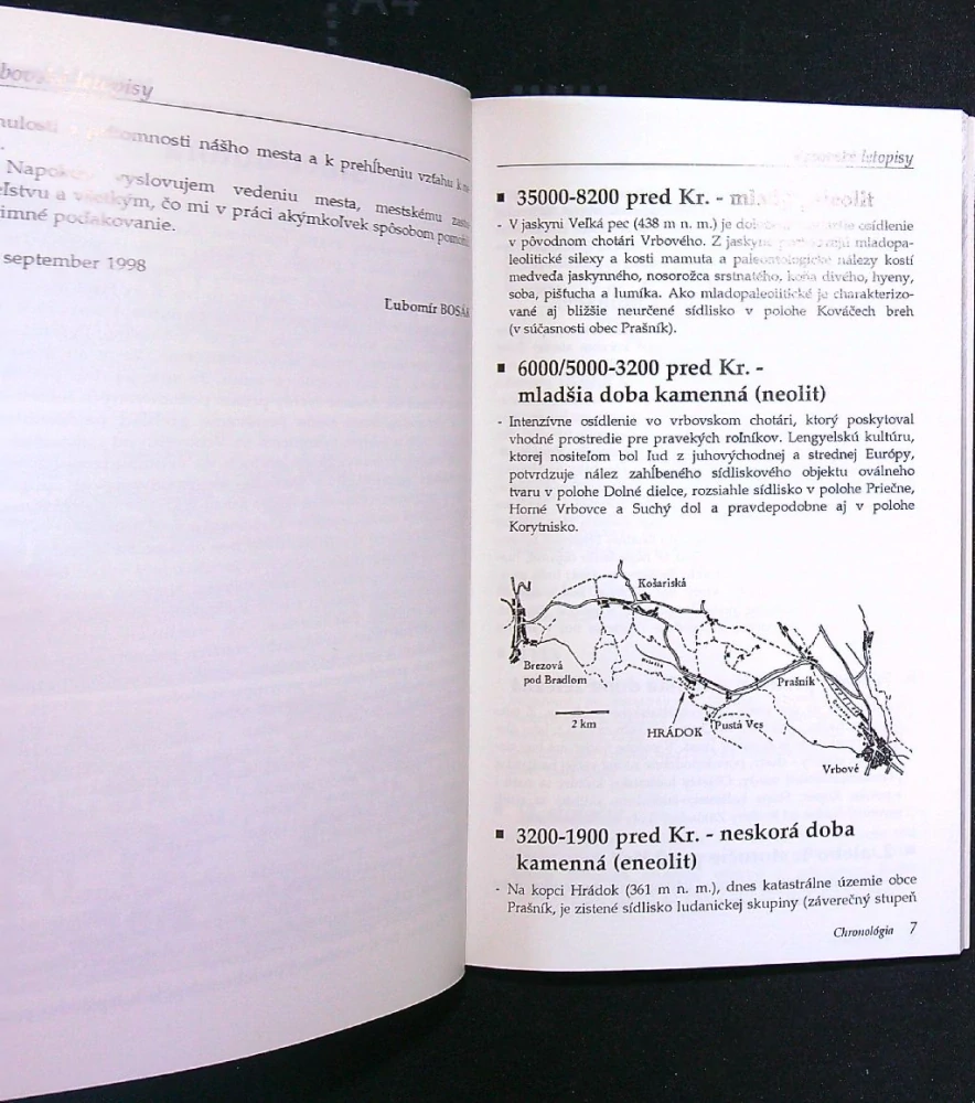 Vrbovské letopisy. Chronológia histórie Vrbového