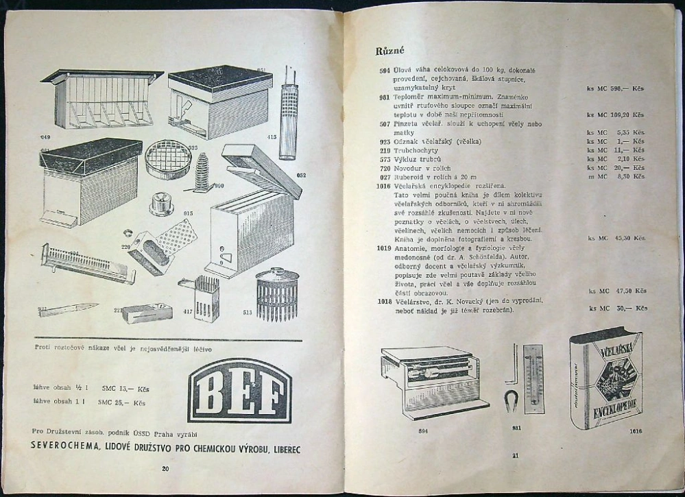 Katalog včelařských potřeb
