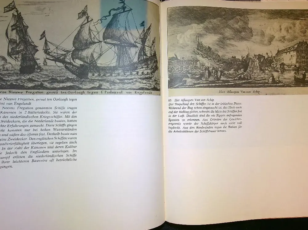 Schiffe auf druck graphischen Blättern